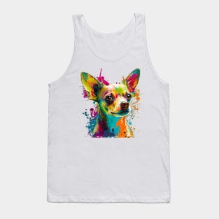 Retro Pop art Chihuahua Breed Art Tank Top